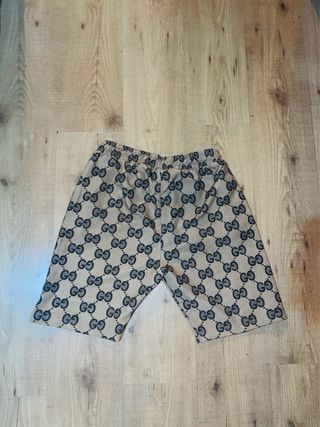 Pantaloncini Gucci Beige/Nero Monogram