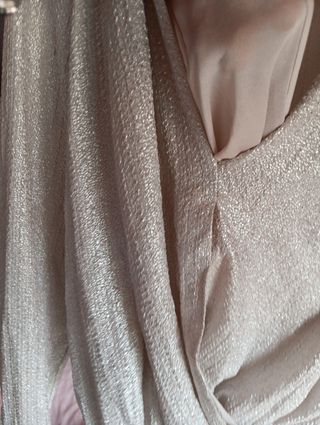 Blusa H&M Talla 38 Dorada/Plateada