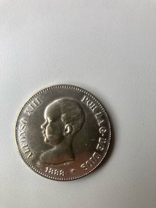 Moneda 5 Pesetas Alfonso XIII 1888