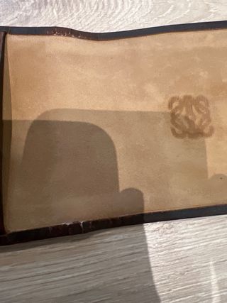 Billetera Loewe Piel Beige/Marrón