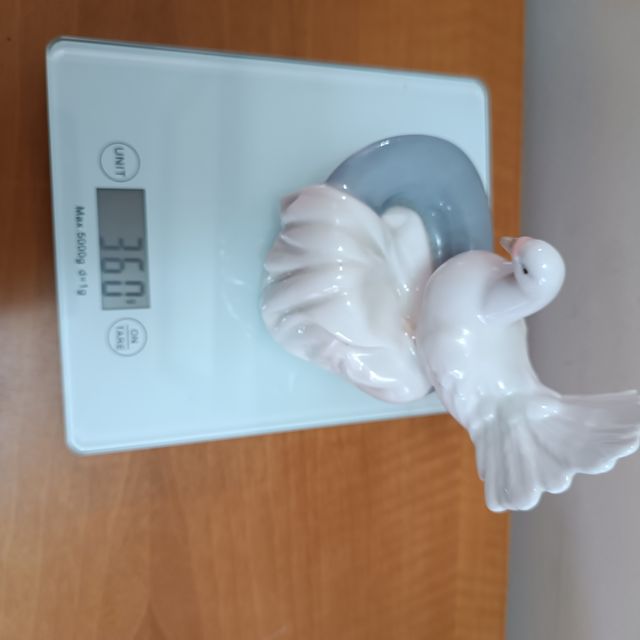 Figura Porcelana Paloma y Sombrero Mago