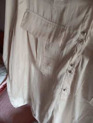 Blusa Zara Basic Talla XL Beige