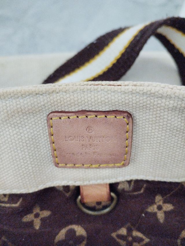 Bolso Louis Vuitton Tela Beige y Verde