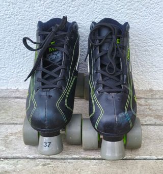 Patines 4 ruedas hockey talla 37 negros