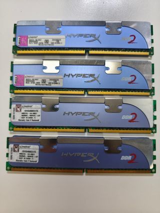 Memoria RAM Kingston HyperX DDR2 2GB (4uds)