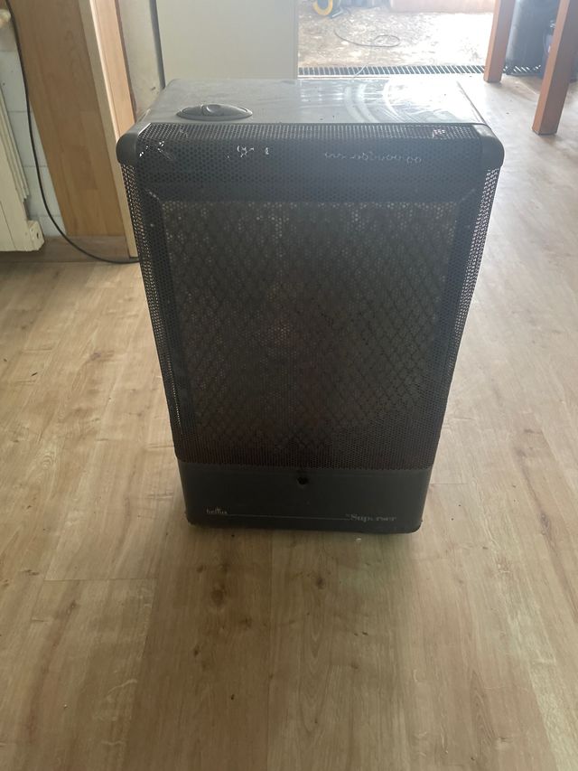 Estufa Bolla Negra y Gris Metálica