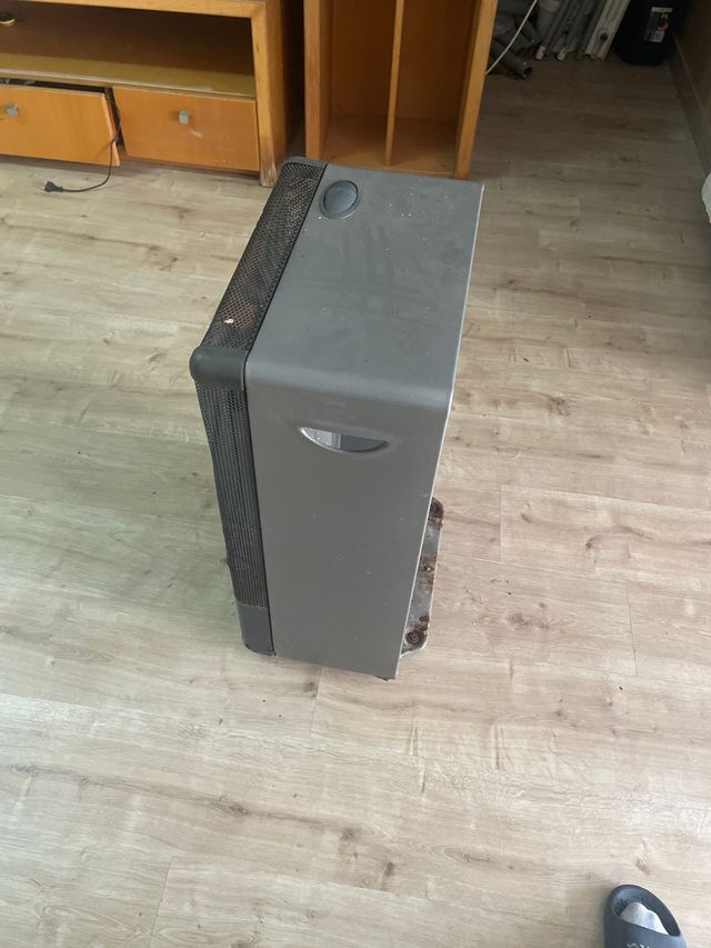 Estufa Bolla Negra y Gris Metálica