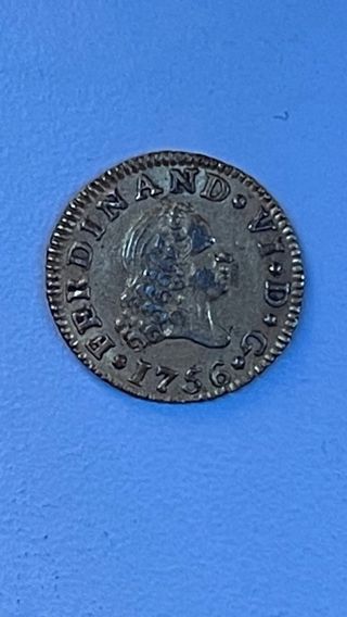 Moneda Rara y escasa España 1/2 Escudo 1756
