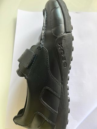 Zapatos Geox Colegio Piel Niños Color Navy Velcro