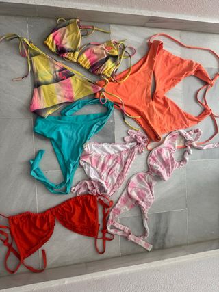 Lote 3 vestidos playa y bikinis Talla M 40-42