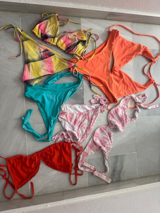 Lote 3 vestidos playa y bikinis Talla M 40-42