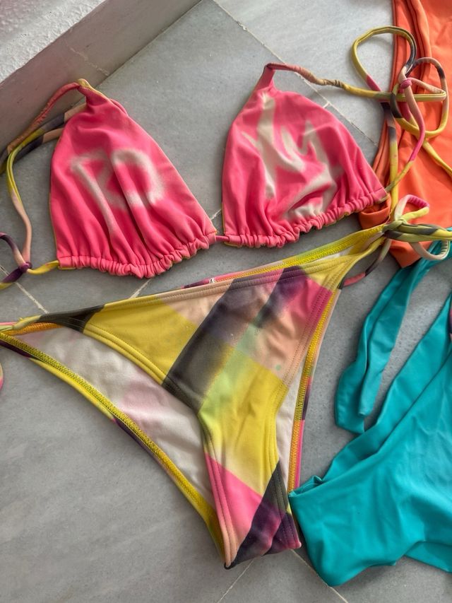 Lote 3 vestidos playa y bikinis Talla M 40-42