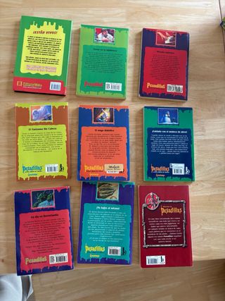 Libros Pesadillas de R.L Stine.
