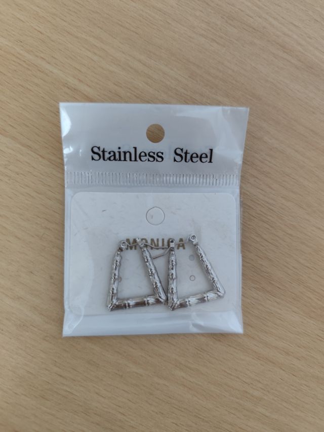 Pendientes Triángulo Acero Inoxidable