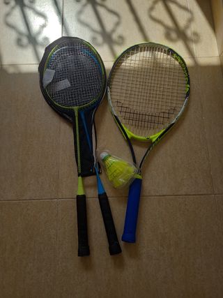 Set de 3 raquetas y volantes 