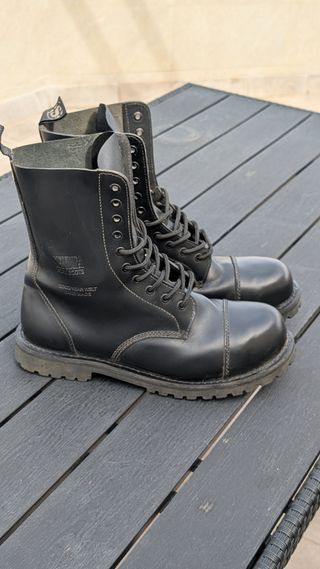 Botas militares piel punta acero T46