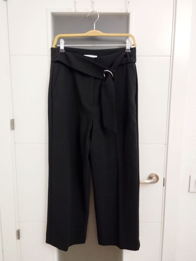 Pantalón cropped traje MANGO