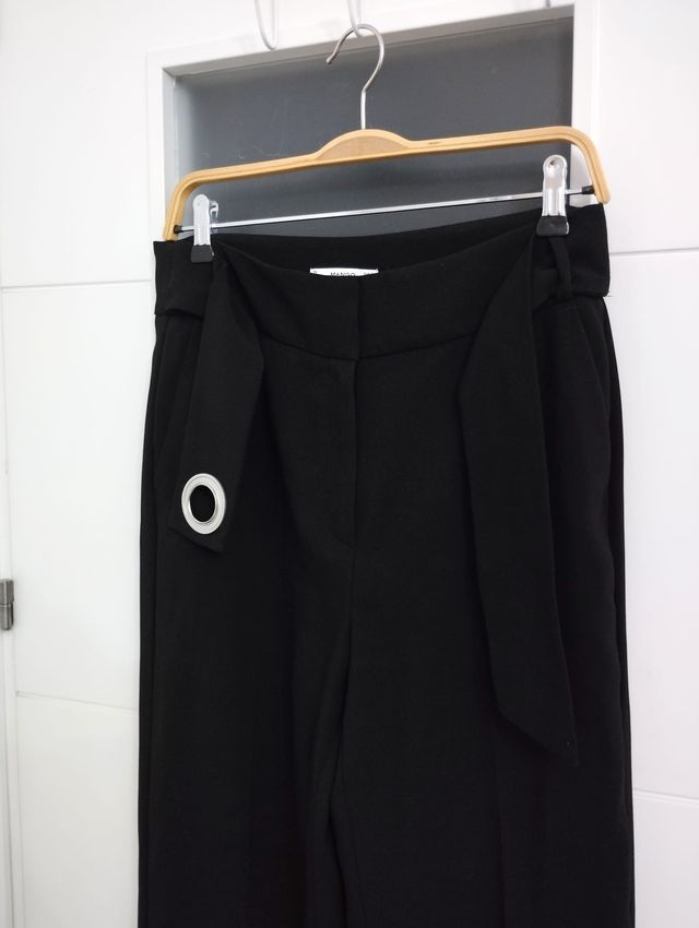 Pantalón cropped traje MANGO