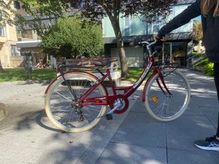 Bicicleta de paseo roja
