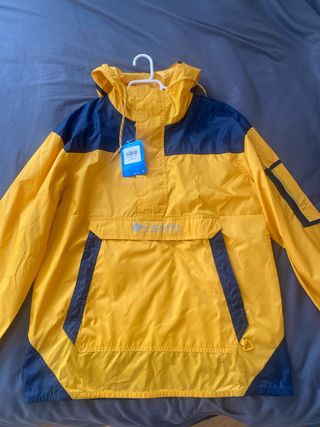 Cortavientos Columbia Amarillo y Azul