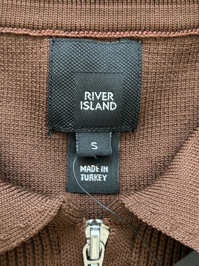 River Island Polo Knit Marrón (S)