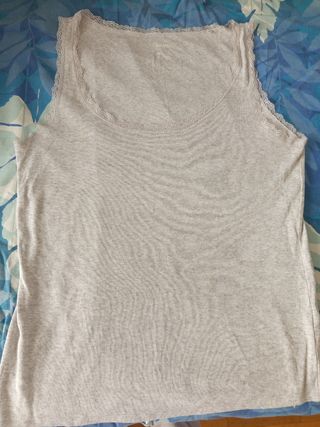 Camiseta tirantes gris talla XL