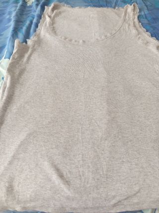 Camiseta tirantes gris talla XL