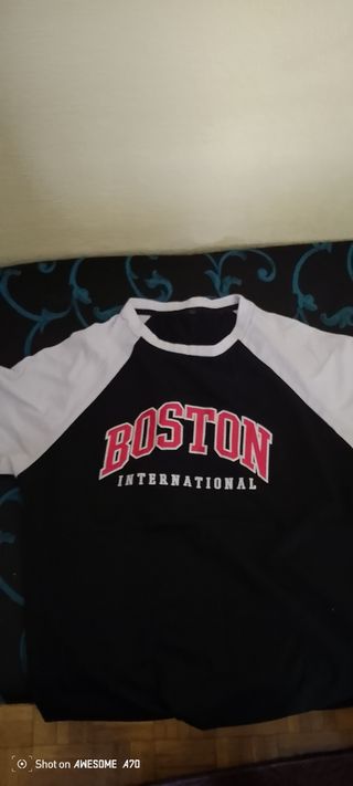 Camiseta Boston International manga ranglán