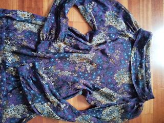 Blusa gasa estampada floral multicolor