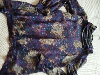 Blusa gasa estampada floral multicolor