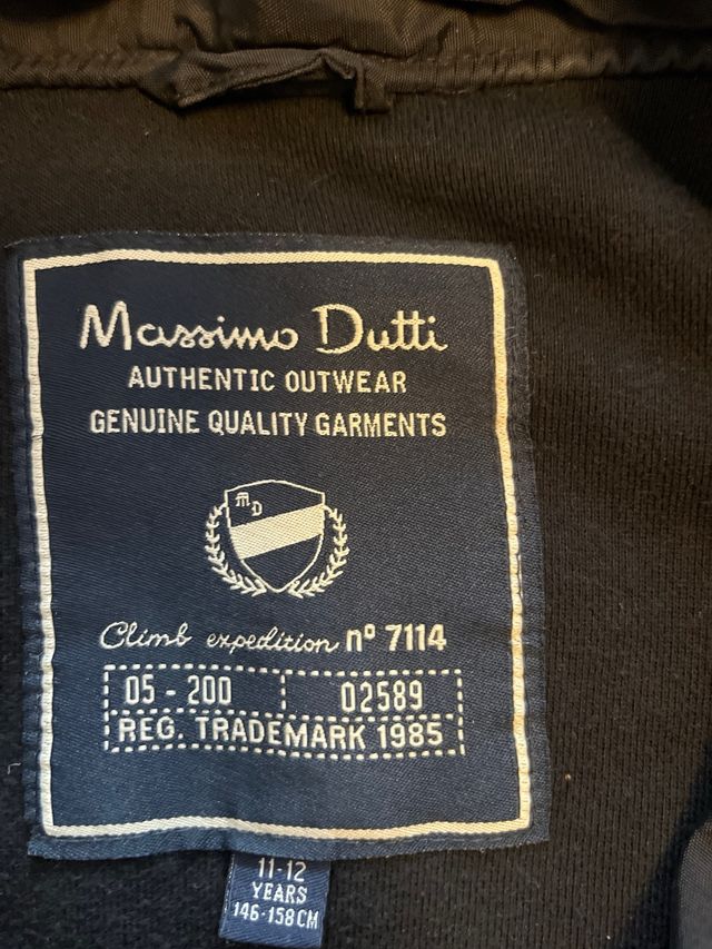 Chaqueta niño Massimo Dutti T.11/12 Negra