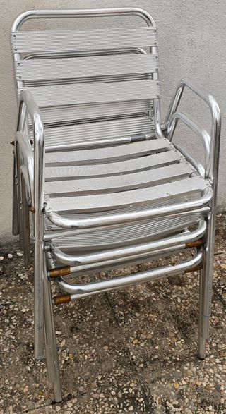 6 Sillas de Jardín Camping Aluminio
