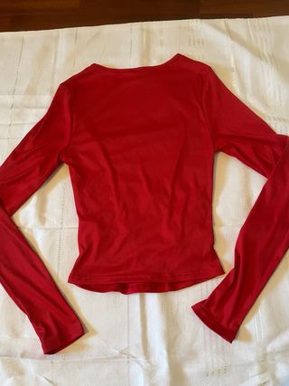 Top manica lunga Shein rosso taglia S