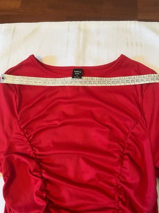 Top manica lunga Shein rosso taglia S