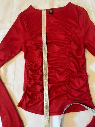 Top manica lunga Shein rosso taglia S
