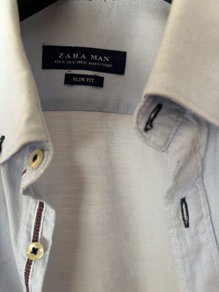 Camisa Zara Man Azul Talla M
