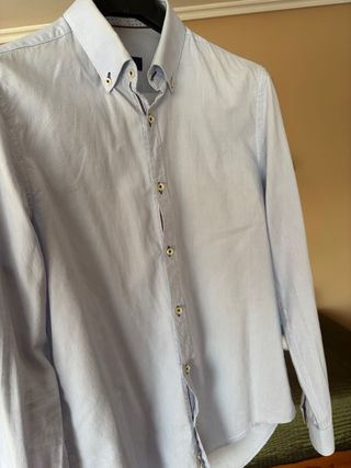 Camisa Zara Man Azul Talla M