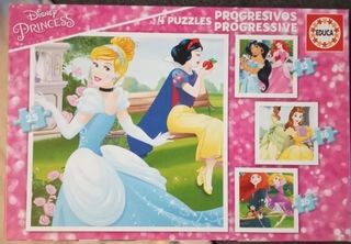 Puzzles Disney Princess y Minnie 4 en 1