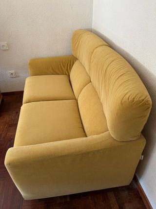 Sofá de 2 plazas amarillo (ocre)