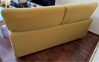 Sofá de 2 plazas amarillo (ocre)