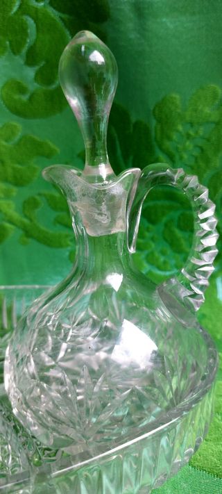 ⚜️ Aceitera y Vinagrera de Cristal con Bandeja.