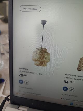 Lámpara de techo IKEA Sinnerlig bambú tengo 2 Uds 