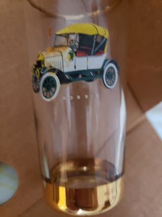 Vasos de tubo con diseño de barco y coches