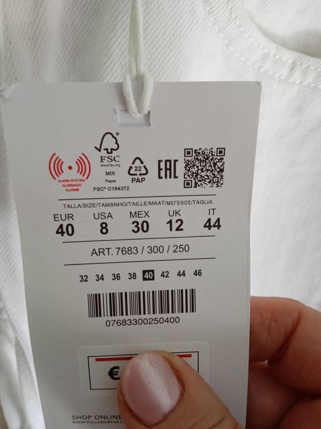 Pantaloni jeans PULL&BEAR bianchi donna