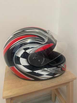 Casco Moto Devil Jerez Negro Rojo