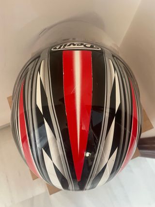 Casco Moto Devil Jerez Negro Rojo