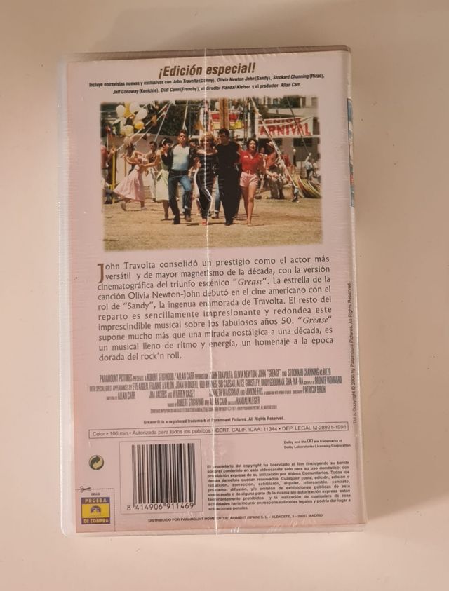 VHS Grease Edición 20 Aniversario