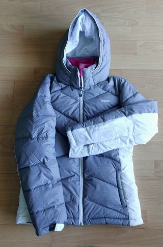 Chaqueta Anorak Esquí Wedze Gris y Blanco