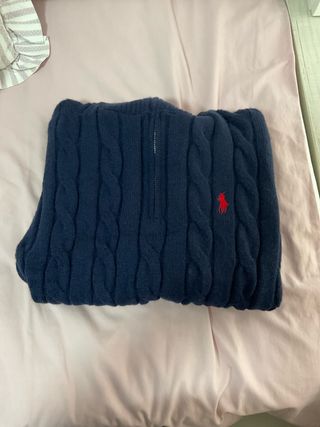 Jersey Ralph Lauren Azul Cable Knit