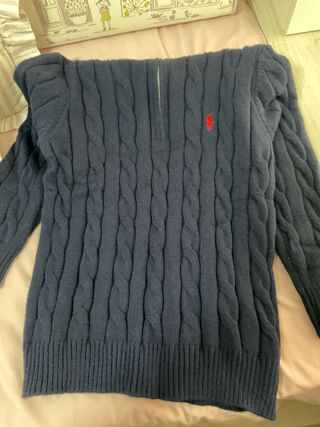 Jersey Ralph Lauren Azul Cable Knit